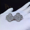 Van Cleef Arpels Magic Alhambra earrings 18k white gold and round diamonds