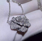 Piaget Rose Pendant With 18k Gold Chain , Women'S Piaget Diamond Necklace