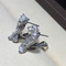 Customized 18K Gold Luxury Diamond Jewelry Panther Earrings With Black Lacquer
