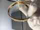Custom 3pcs Moving Diamond Bangle Bracelet Yellow Gold With Saddle Shape