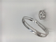 Saddle Shape Moving Diamond Bracelet , Ladies 18k White Gold Bangle Bracelets