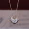 White Mother-Of-Pearl Amulette De Cartier Necklace Xs Model Yellow Gold