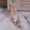 Luxury Closet Rose Gold Bracelet Serpenti Viper one-coil full diamond Snake Bangle 353792