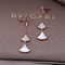 Roma Designer Brand DIVAS' DREAM Earrings Pink Gold 3 Motifs Drop Earrings Feminine Elegance
