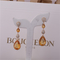 18K Yellow Gold Serpent Boheme 4 Motifs Earrings Citrine Pendant Earrings XS and L Motifs Ref JCO01279