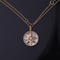 Gold Factory ROSE DES VENTS MEDALLION NECKLACE in 18K YELLOW GOLD with DIAMOND AND MOTHER-OF-PEARL