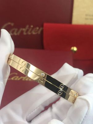 Quality LOVE 18K Gold Bracelet Small Model 6 Diamonds For Women / Men factory