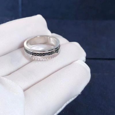 Quality Luxury Gold Jewelry Quatre Black Edition Ring 18k Gold And Real Diamonds factory