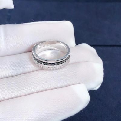 Quality Luxury Gold Jewelry Quatre Black Edition Ring 18k Gold And Real Diamonds factory