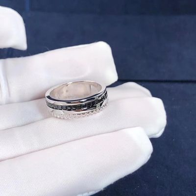 Quality Luxury Gold Jewelry Quatre Black Edition Ring 18k Gold And Real Diamonds factory