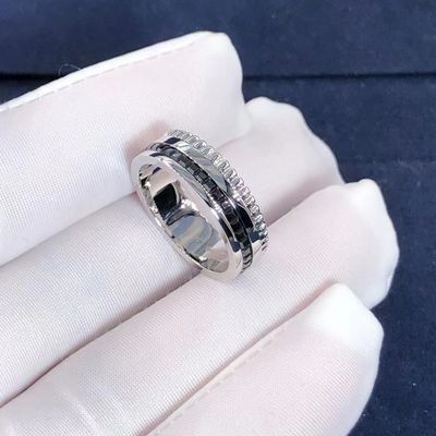 Quality Luxury Gold Jewelry Quatre Black Edition Ring 18k Gold And Real Diamonds factory