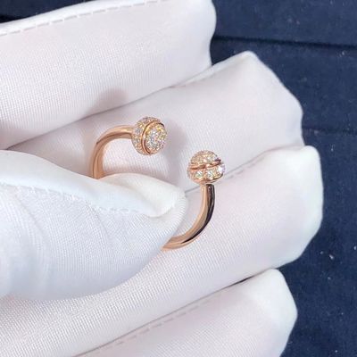 Quality Piaget Possession Open Ring In 18K Rose Gold Set With 58 Brilliant Cut Diamonds factory