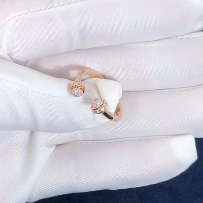 Quality Piaget Possession Open Ring In 18K Rose Gold Set With 58 Brilliant Cut Diamonds factory