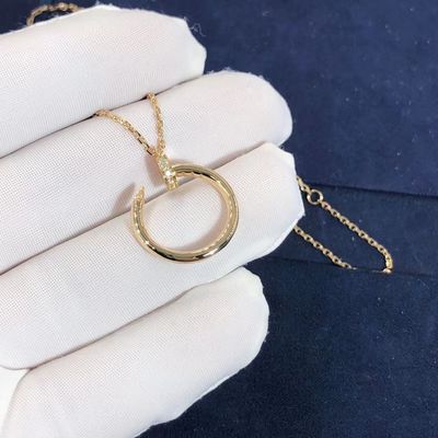 Quality Cartier Juste Un Clou Necklace Real VS Diamonds 18K Gold Necklace factory