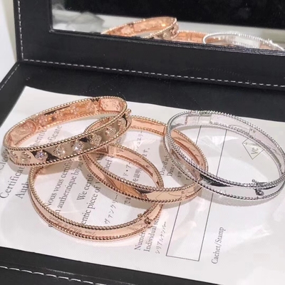 Van Cleef And Arpels PerléE real 18k gold  Signature Bracelet  Medium Model  white gold or rose gold or yellow gold