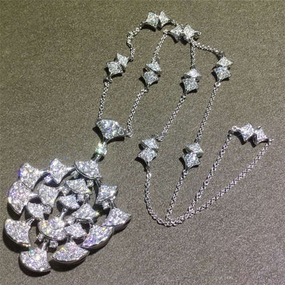 Quality Fan Shape Women'S Luxury Jewelry Diva'S Dream Luxury Diamond 18k White Gold factory