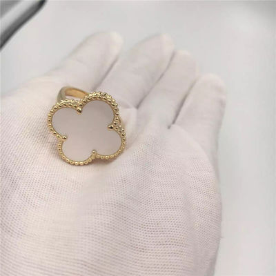 Quality VCARF78900 Van Cleef And Arpels Magic Alhambra Ring Yellow Gold With Flower Shape factory
