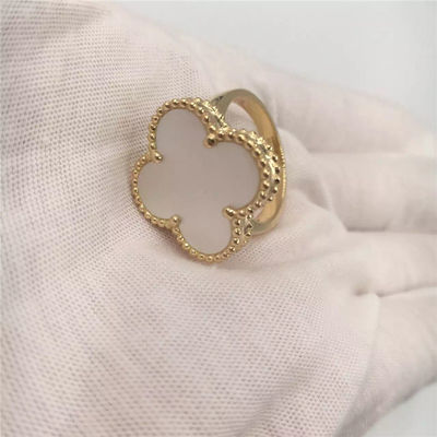 Quality VCARF78900 Van Cleef And Arpels Magic Alhambra Ring Yellow Gold With Flower Shape factory