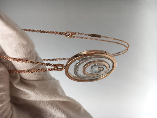 Quality Round Shape 18k Rose Gold Pendant , SI H Quality Chopard Happy Spirit Pendant factory