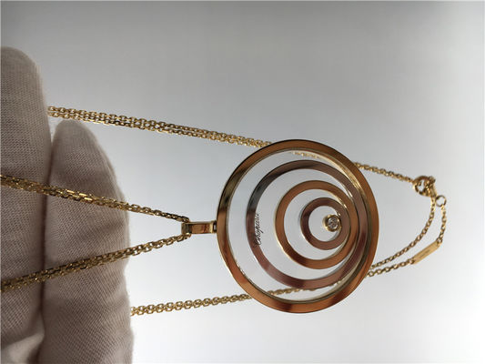 Quality Round Shape 18k Rose Gold Pendant , SI H Quality Chopard Happy Spirit Pendant factory