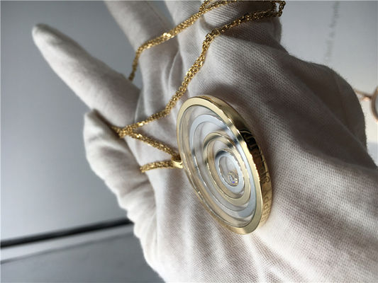 Quality Round Shape 18k Rose Gold Pendant , SI H Quality Chopard Happy Spirit Pendant factory