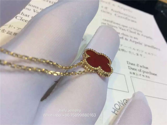 Quality Vintage Van Cleef And Arpels Alhambra Pendant In Yellow Gold Malachite Tiger'S Eye Pearl factory