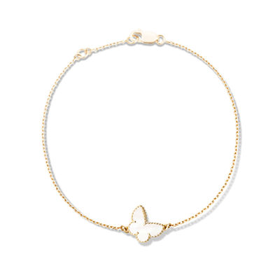 Quality White Mother Of Pearl 18K Gold Bracelet Sweet Alhambra Butterfly Bracelet factory