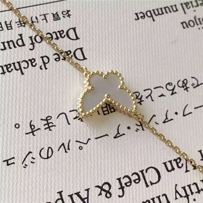 Quality White Mother Of Pearl 18K Gold Bracelet Sweet Alhambra Butterfly Bracelet factory