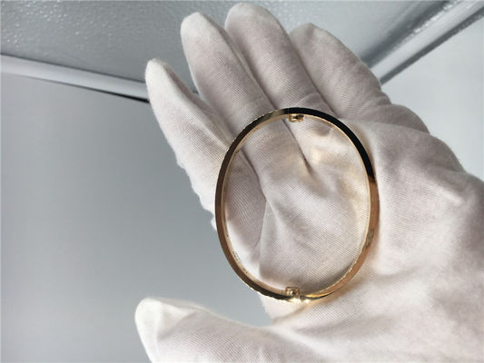 Quality Love Bracelet Yellow Gold , Handmade Love Bangle Bracelet For Gift factory