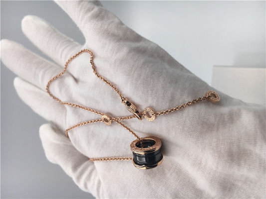 Quality Women'S CL855762 Luxury Jewelry B Zero1 Necklace18K Pink Gold With Black Ceramic factory