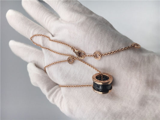 Quality Women'S CL855762 Luxury Jewelry B Zero1 Necklace18K Pink Gold With Black Ceramic factory
