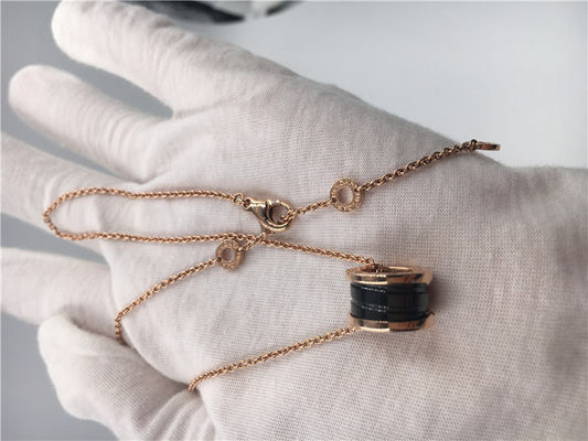 Quality Women'S CL855762 Luxury Jewelry B Zero1 Necklace18K Pink Gold With Black Ceramic factory