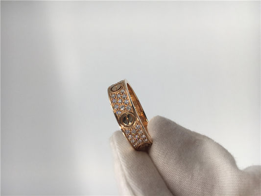Quality Wedding Rings Luxury Gold Jewelry , Luxury 18K Gold  Love Wedding Band factory