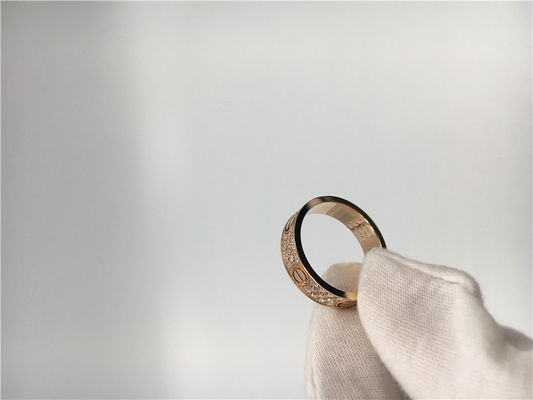 Quality Wedding Rings Luxury Gold Jewelry , Luxury 18K Gold  Love Wedding Band factory