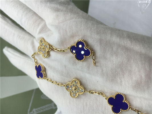 Quality Gold Chain Bracelet Womens With Malachite , 18k Vintage Gold Bangle Bracelet factory