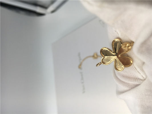 Quality 18k Yellow Gold Necklace With Round Diamonds , 9 Flowers Van Cleef Frivole Necklace factory