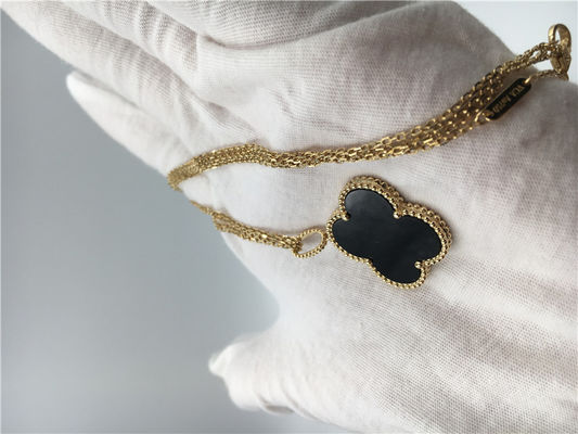 Quality Luxury Vintage Style 18K Gold Jewelry Alhambra Long Necklace For Girlfriend factory
