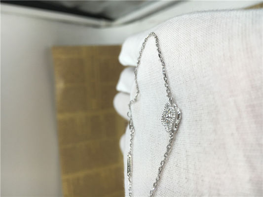 Quality 18k White Gold Sweet Alhambra Bracelet , Gold Chain Bracelets For Ladies factory