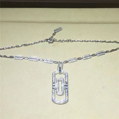 Quality Full Pavé Diamond Luxury Diamond Jewelry Luxury Jewelry Parentesi Nceklace 18K White Gold factory