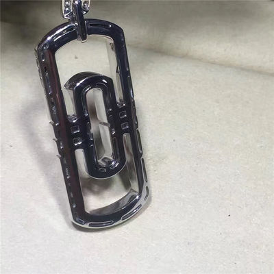 Quality Full Pavé Diamond Luxury Diamond Jewelry Luxury Jewelry Parentesi Nceklace 18K White Gold factory