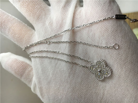 Quality Round Diamond 18K Gold Jewelry With Vintage Alhambra Pendant  VCARA46100 factory