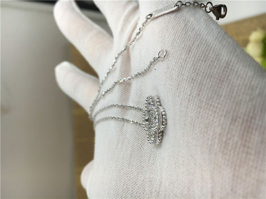 Quality Round Diamond 18K Gold Jewelry With Vintage Alhambra Pendant  VCARA46100 factory