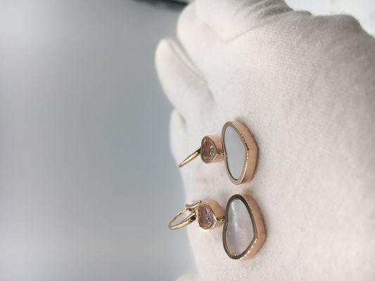 Quality Chopard Happy Hearts earring 18k pink gold with diamond and mother-of-pearl factory