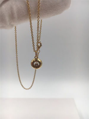 Quality 18K Yellow Gold Chopard Jewelry 42cm Length Luxury With 0.05 Carat Diamond factory