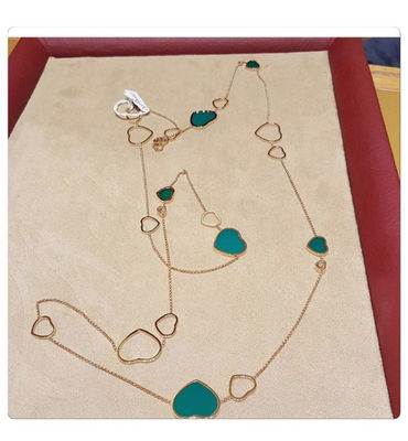 Quality 0.15 Carat Long Chopard Jewelry Happy Diamond Necklace For Ladies Wedding factory