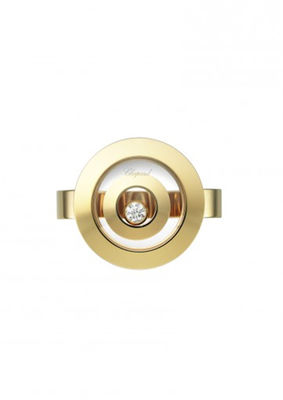Quality 18K Gold Chopard Happy Spirit Ring , Heart Shape Natural 0.1 Carat Diamond Ring factory