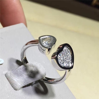 Quality 0.22 Carat Natural Diamonds 18K Chopard Happy Hearts Ring Handmade No Stone factory