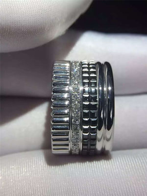 Quality Black Ceramic Gold Jewellery Rings 18K Gold Women's With Natural SI H Diamond factory