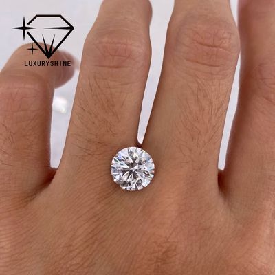 Quality LuxuryShine VS2 Round Shape Lab Grown Diamond 1CT 2CT 3CT 4CT 5CT D-F Color white diamond With IGI Certificate factory