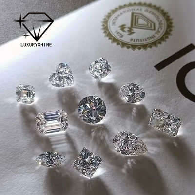 Quality LuxuryShine VVS-VS Asscher Shape Lab Grown Diamond 0.1-10CT D-F Color white diamond With IGI Certificate 3EX Cut Stones factory